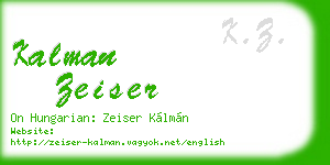 kalman zeiser business card